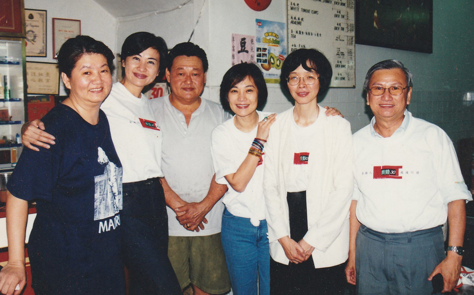 Papa & Mama Tan with well known Taiwanese celebrity Zhang Ai Jia in our restaurant in Kuala Lumpur, Malaysia